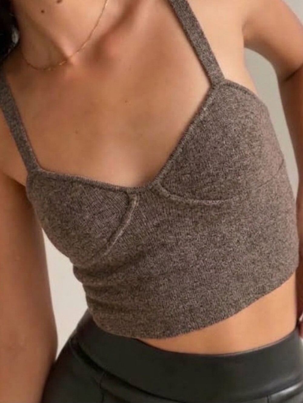 Aritzia Wilfred Wool Blend Sicily Bustier Sweater Tank Crop Top